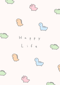 ไดโนเสาร์ตัวเล็ก. beige pastel