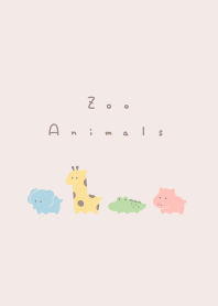 ゆるい動物園 / ピンクベージュ