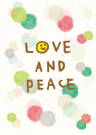 LOVE AND PEACE-Dot Watercolor3-