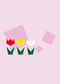 Origami tulips simple pink