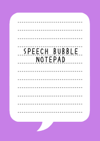 SPEECH BUBBLE NOTEPAD/PURPLE