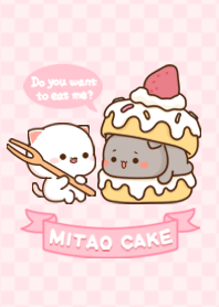 もちもち動くももねこちゃん Yummy cake
