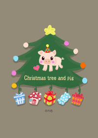Christmas tree and pig design01