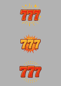 Lucky number 777 on white