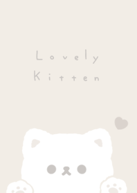 แมวน่ารัก / white beige