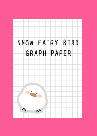 SNOW FAIRY BIRD GRAPH PAPER-FLASHY PINKj