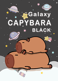 Capybara/vast starry sky/black