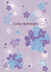 紫 : 幸運ラピスラズリと紫陽花