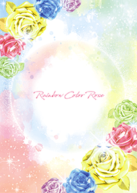 Bring good luck Rainbow Color Rose *