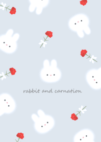 Rabbit and carnation blue16_2