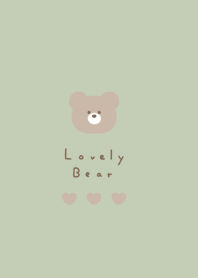 Bear&Heart/ pistachio bR