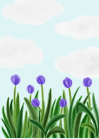 purple tulip bouquet