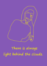 selfie girl =purple yellow=