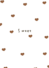 Sweet chocolate heart pattern.