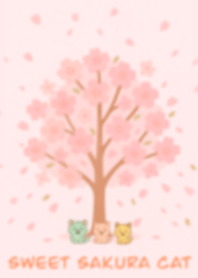 Sweet Sakura cats