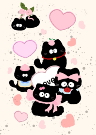 Black cats love each other