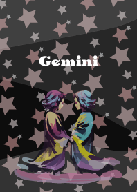 Gemini constellation on black