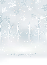 White winter Snow crystal