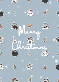 neko christmas1 - light steel blue