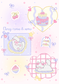 cherry cream & meow (purple)