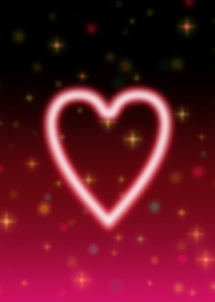 Shiny neon heart