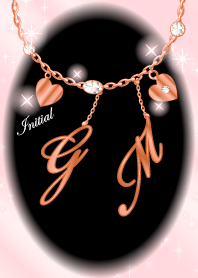 【G&M】イニシャル運気UP!ピンクゴールド