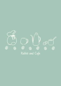 Rabbit and Cafe -mint green-