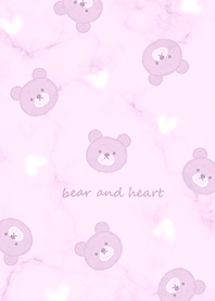 Bear, Heart and Marble pinkpurple12_2
