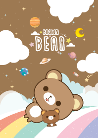 Brown Bear Sky Rainbow Coco