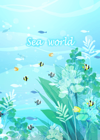 Clear sea world and tropical fish1.
