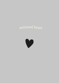 Simple Mini Mini Heart gray x black