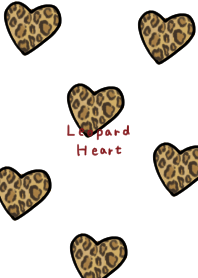 White with a leopard print heart.