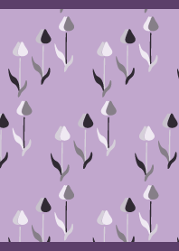 Elegant monochrome tulips purple