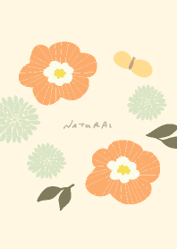 和の配色　花と蝶10