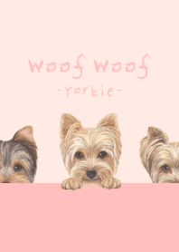 Woof Woof - Yorkie - FLOWER PINK