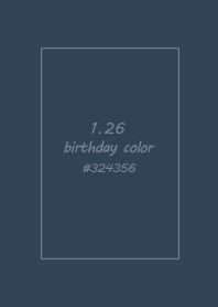 birthday color - January 26
