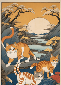 Ukiyo-e Cat B1e7M