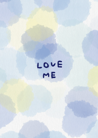 Watercolor polka-dotted LOVE ME3