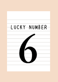 LUCKY NUMBER 6 NOTEBOOKj-PINK BEIGE