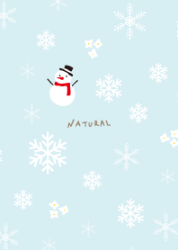 Snowman and white flowers30 from Japan