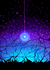 夜空から一筋の光 ブルーパープル Line 着せかえ Line Store