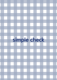 Simple Check : Gingham Check (Grey Blue)
