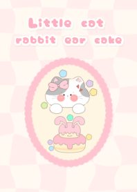 Little cat rabbit ear cake