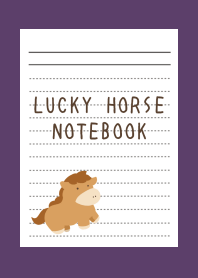 LUCKY HORSE NOTEBOOK/DEEP PURPLE