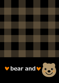 Check pattern and bear from japan