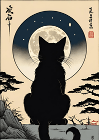 Cat under the Moon A953Be