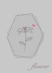 花 <色帶> 苔灰色
