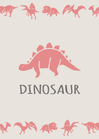 Beige Pink: Tema sederhana dinosaurus
