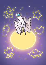 moon stars bunny(dark) 2023 LET'S DRAW