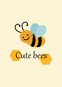 Cute yellow bee